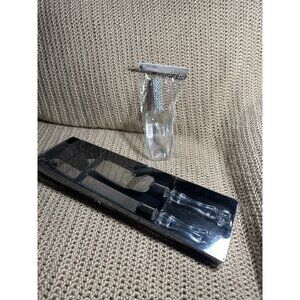 Wedding Anniversary Cake Knife & Server Set Clear Handles with 2 pk Scoops